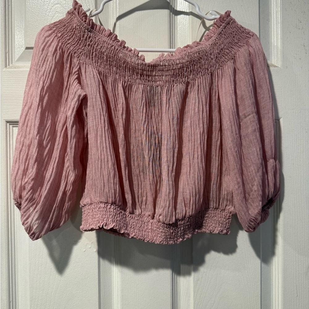Forever 21 Blush Off-Shoulder Blouse